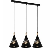 Подвесной светильник Reluce 03250-3.9-03 BK+WOOD