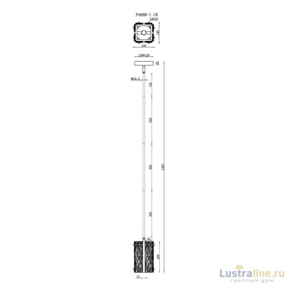 Подвесной светильник iLamp Panorama P4688-1 CR