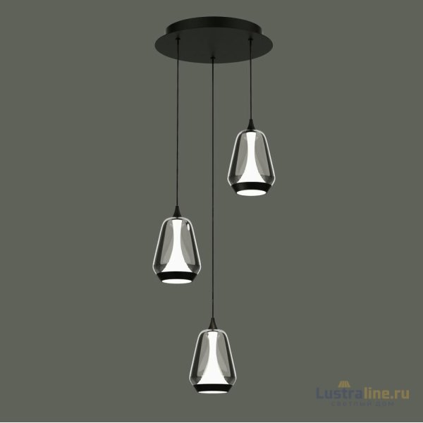 Подвесной светильник Delight Collection MD24001011-3A black/smoky Подвесной светильник Delight Collection MD24001011-3A black/smoky