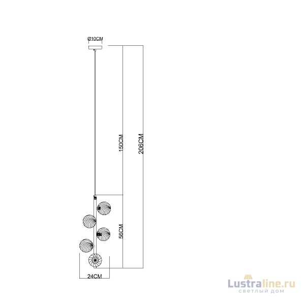 Подвесной светильник Arte Lamp Etereo A5261SP-5GO