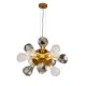 Подвесной светильник Delight Collection KR1197P-12 brass, smoky/clear