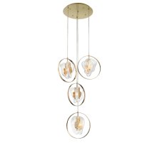 Подвесной светильник Delight Collection Cowley P60669-4 gold/clear