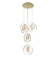 Подвесной светильник Delight Collection Cowley P60669-4 gold/clear