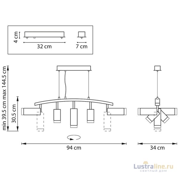 Подвесной светильник Lightstar Rullo LR7353628630 (571735+214436-2+214486-3+202430-5) Подвесной светильник Lightstar Rullo LR7353628630 (571735+214436-2+214486-3+202430-5)