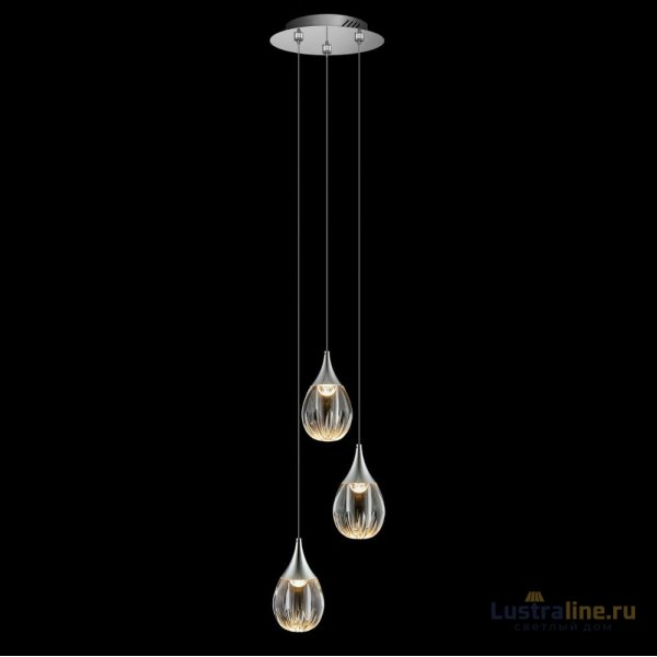 Подвесной светильник Delight Collection Stilla MD24001004-3A chrome/clear Подвесной светильник Delight Collection Stilla MD24001004-3A chrome/clear