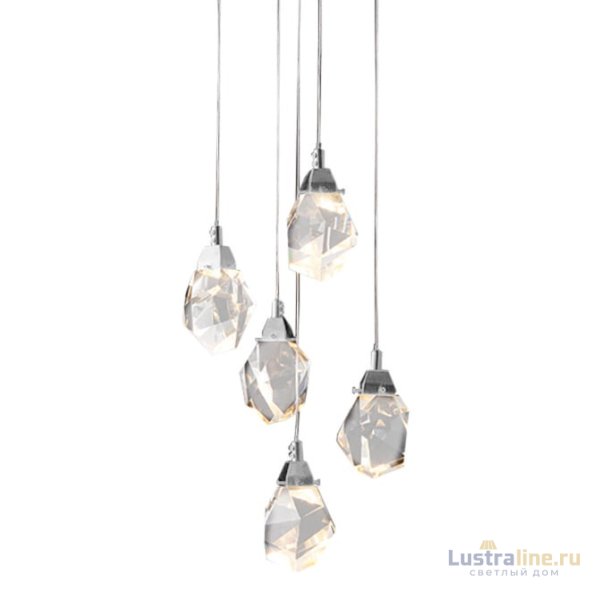Подвесной светильник Delight Collection Crystal rock OM820083-5C (MD-020B-5 chrome) Подвесной светильник Delight Collection Crystal rock OM820083-5C (MD-020B-5 chrome)
