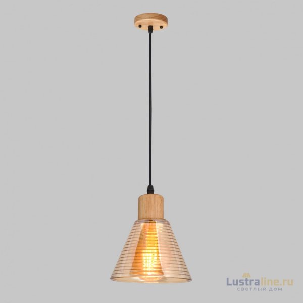 Подвесной светильник IMEX MD.5870-1-P-WOOD+BK Подвесной светильник IMEX MD.5870-1-P-WOOD+BK