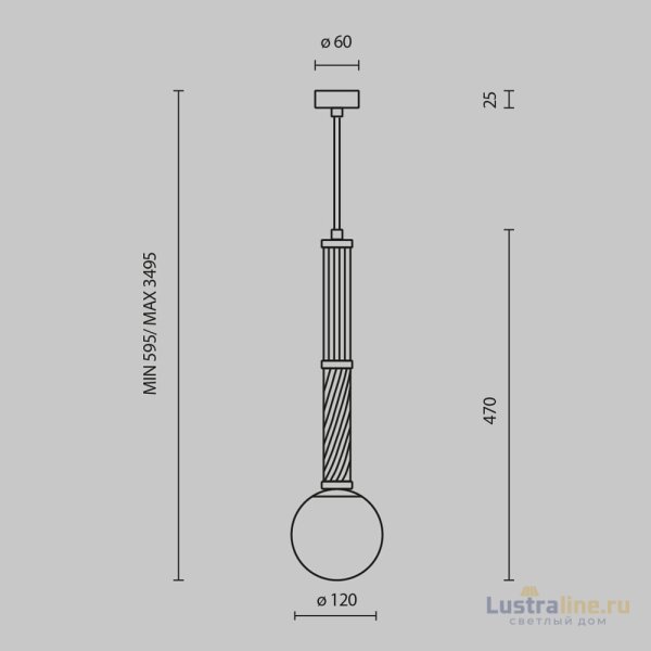 Подвесной светильник Maytoni Teatro MOD287PL-01BS