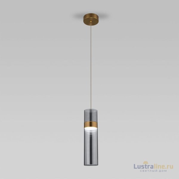 Подвесной светильник Eurosvet Lumen 50244/1 LED латунь/дымчатый a061287