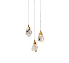 Подвесной светильник Delight Collection Crystal rock II 9701P/3R brass