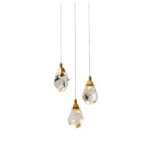 Подвесной светильник Delight Collection Crystal rock II 9701P/3R brass