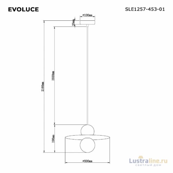 Подвесной светильник Evoluce Rizz SLE1257-453-01
