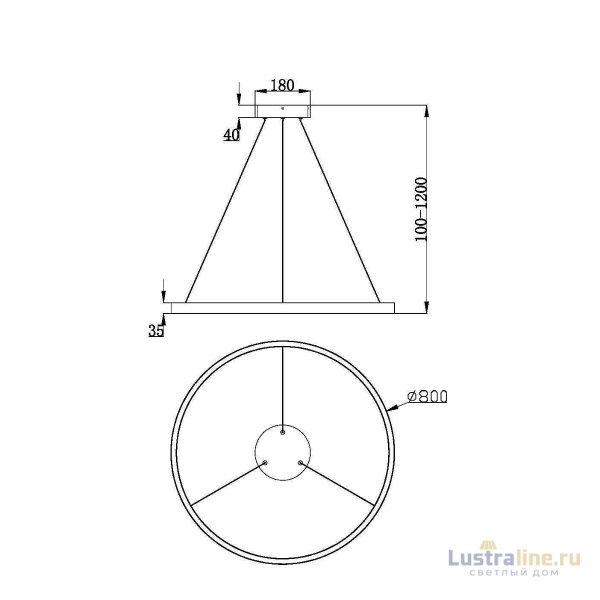 Подвесной светильник Maytoni Rim MOD058PL-L42W3K