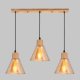 Подвесной светильник IMEX MD.5870-3-P-WOOD+BK