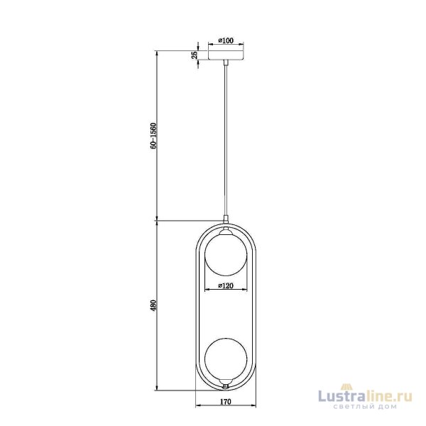 Подвесной светильник Maytoni Ring MOD013PL-02BS1
