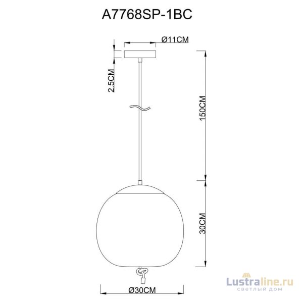 Подвесной светодиодный светильник Arte Lamp Cody A7768SP-1BC