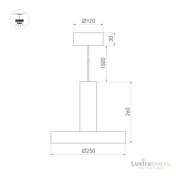 Подвесной светильник Arlight SP-Eric-R250-8W Warm3000 035924