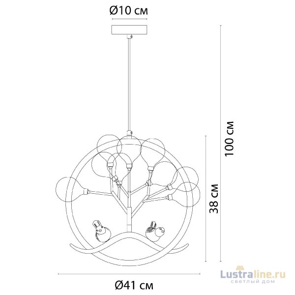 Подвесной светильник Arte Lamp Candy A7274SP-9GO