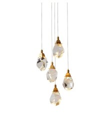 Подвесной светильник Delight Collection Crystal rock II 9701P/5R brass