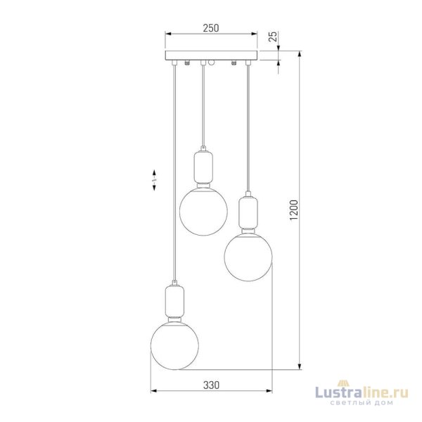 Подвесной светильник Eurosvet Bubble 50151/3 черный жемчуг