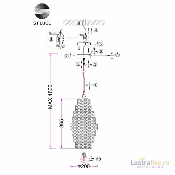Подвесной светильник ST Luce Rexite SL1001.203.01