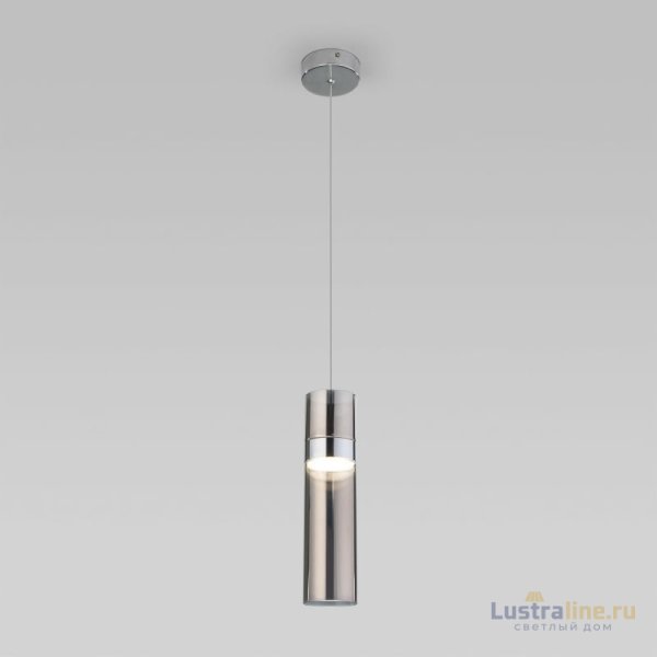 Подвесной светильник Eurosvet Lumen 50244/1 LED хром/дымчатый a061289 Подвесной светильник Eurosvet Lumen 50244/1 LED хром/дымчатый a061289