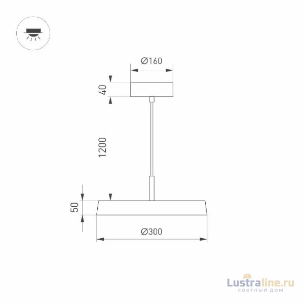 Подвесной светильник Arlight SP-ELEGANT-R300-17W Day4000 (BK, 120 deg, 230V) 033920(1)