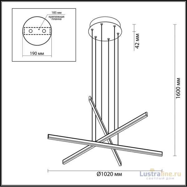 Подвесной светодиодный светильник Odeon Light Rudy 3890/48L Подвесной светодиодный светильник Odeon Light Rudy 3890/48L