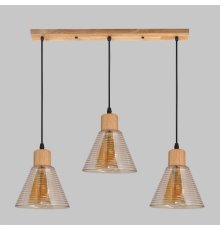 Подвесной светильник IMEX MD.5870-3-P-WOOD+BK