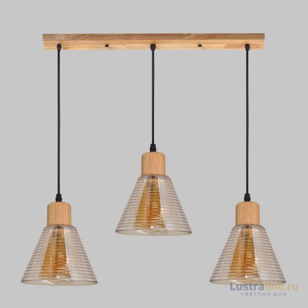 Подвесной светильник IMEX MD.5870-3-P-WOOD+BK Подвесной светильник IMEX MD.5870-3-P-WOOD+BK
