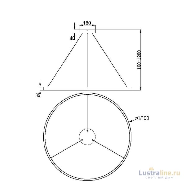 Подвесной светильник Maytoni Rim MOD058PL-L65BSK