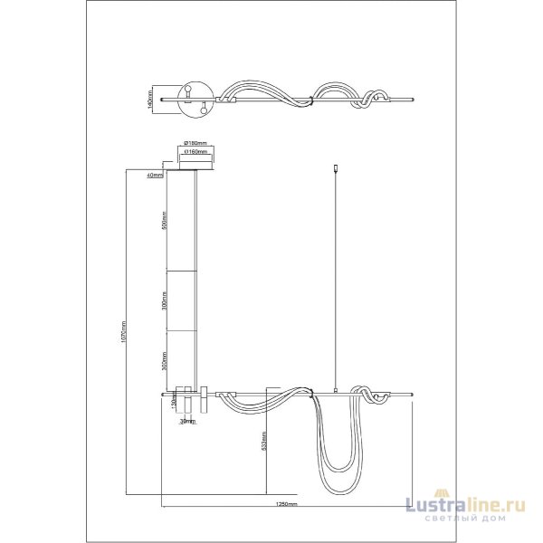 Подвесной светильник Arte Lamp Klimt A2850SP-45BK