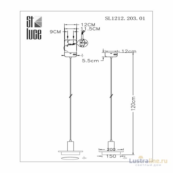 Подвесной светильник ST Luce Oltarno SL1212.203.01