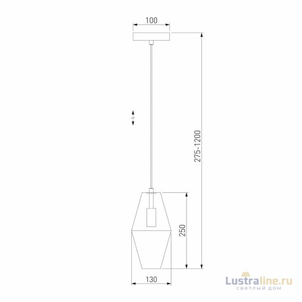 Подвесной светильник Eurosvet Prism 50236/1 янтарный a058957 Подвесной светильник Eurosvet Prism 50236/1 янтарный a058957
