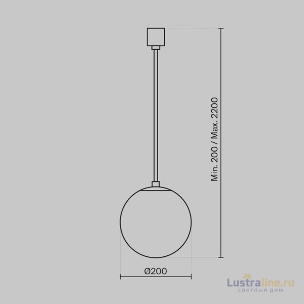 Подвесной светильник Maytoni Luna P039PL-5W4K-20-B Подвесной светильник Maytoni Luna P039PL-5W4K-20-B