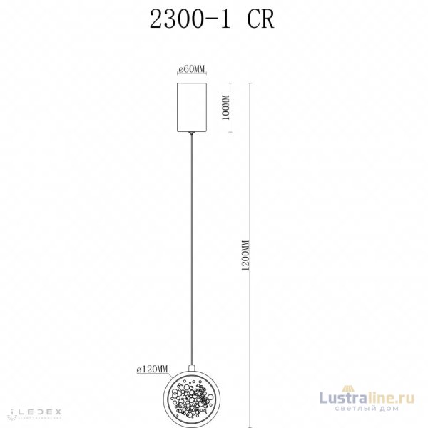 Подвесной светильник iLedex Sonos 2300-1 CR