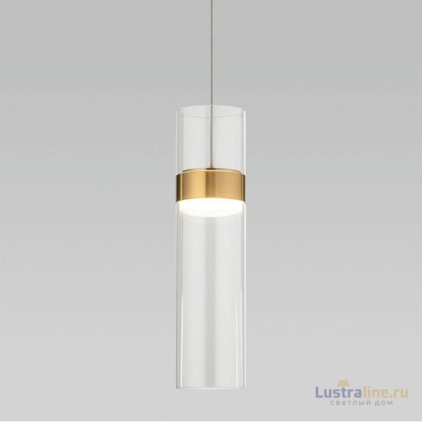Подвесной светильник Eurosvet Lumen 50244/1 LED латунь/прозрачный a061286 Подвесной светильник Eurosvet Lumen 50244/1 LED латунь/прозрачный a061286