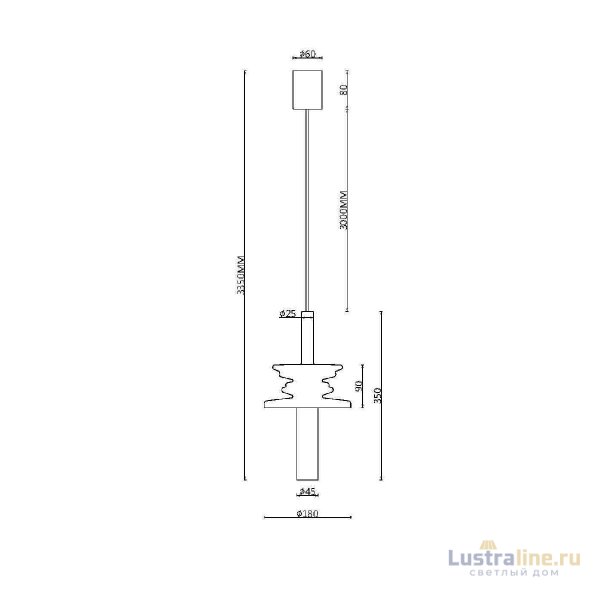 Подвесной светильник Maytoni Sound Wave MOD255PL-01B3 Подвесной светильник Maytoni Sound Wave MOD255PL-01B3