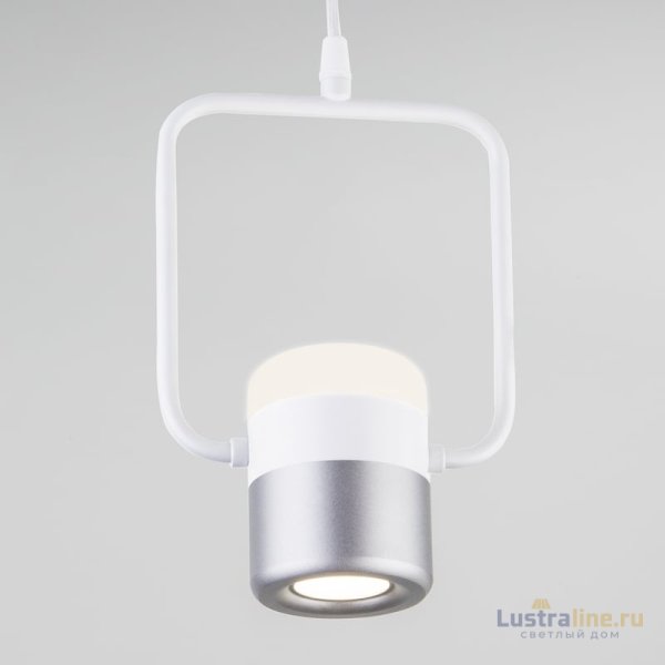 Подвесной светодиодный светильник Eurosvet Oskar 50165/1 LED белый/серебро Подвесной светодиодный светильник Eurosvet Oskar 50165/1 LED белый/серебро