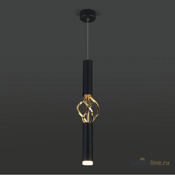 Подвесной светодиодный светильник Eurosvet Lance 50191/1 LED черный/золото Подвесной светодиодный светильник Eurosvet Lance 50191/1 LED черный/золото