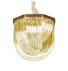Подвесной светильник Delight Collection Murano Glass A001-400 L4 brass/amber
