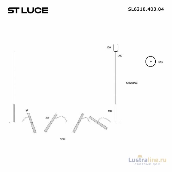 Подвесной светильник ST Luce Lilt SL6210.403.04