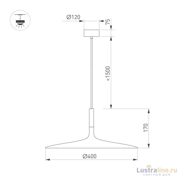 Подвесной светильник Arlight SP-Fiore-R400-13W Warm3000 036001