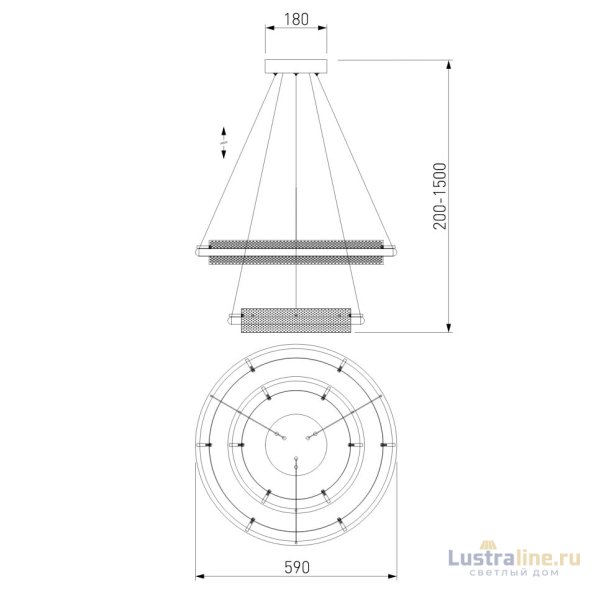 Подвесной светильник Eurosvet Imperio 90241/2 белый/ серебро Smart