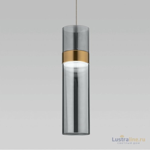 Подвесной светильник Eurosvet Lumen 50244/1 LED латунь/дымчатый a061287