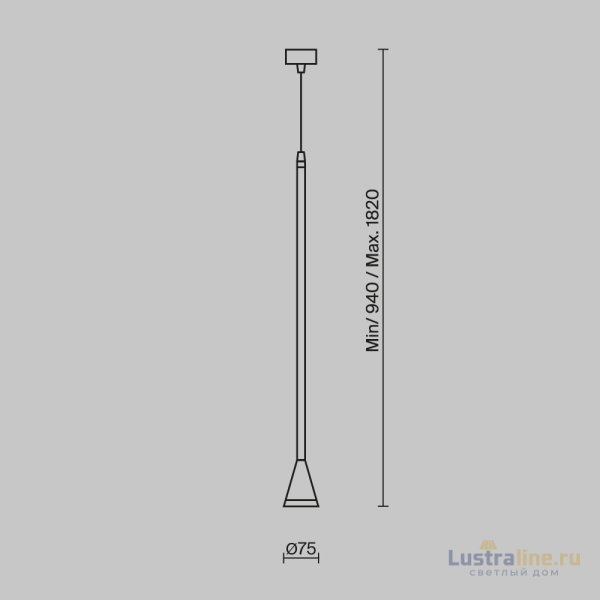 Подвесной светильник Maytoni Technical Pendant Arrow P064PL-01B-1 Подвесной светильник Maytoni Technical Pendant Arrow P064PL-01B-1