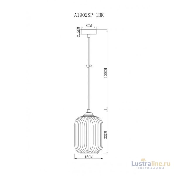 Подвесной светильник ARTE Lamp A1902SP-1BK