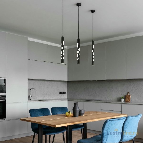 Подвесной светильник Eurosvet DLR037 12W 4200K черный матовый a055599