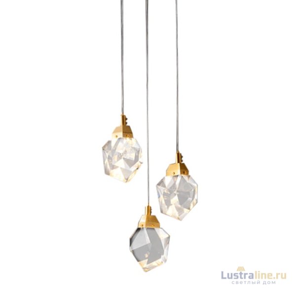 Подвесной светильник Delight Collection Crystal rock OM820083-3G (MD-020B-3 gold) Подвесной светильник Delight Collection Crystal rock OM820083-3G (MD-020B-3 gold)