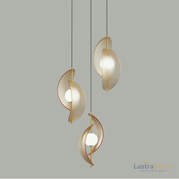 Подвесной светильник Delight Collection MD24030035-3A brass/amber Подвесной светильник Delight Collection MD24030035-3A brass/amber